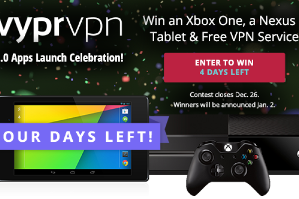 Only 4 Days Left to Enter The VyprVPN 2.0 Giveaway!